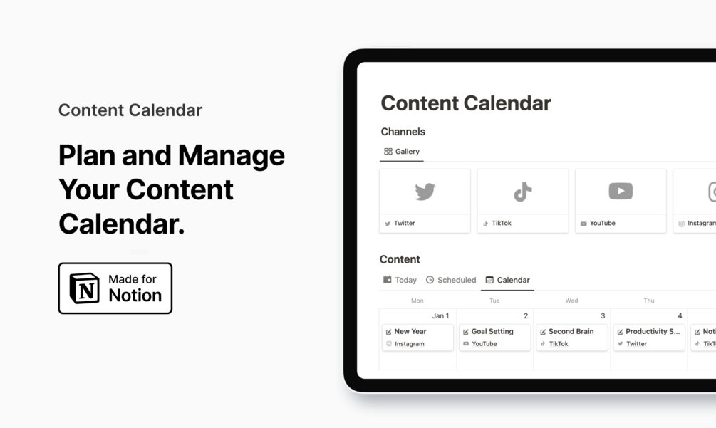 Content Calendar