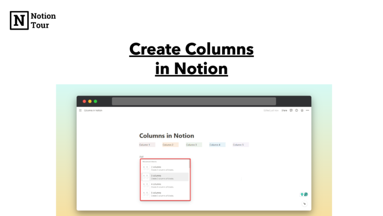How to Create Columns in Notion