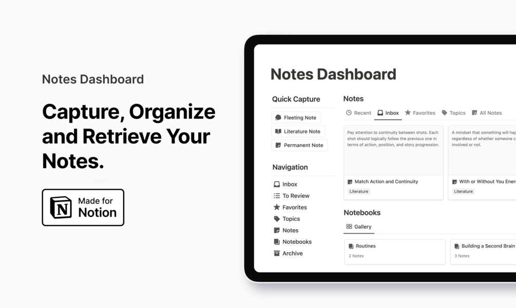 Notes Dashboard