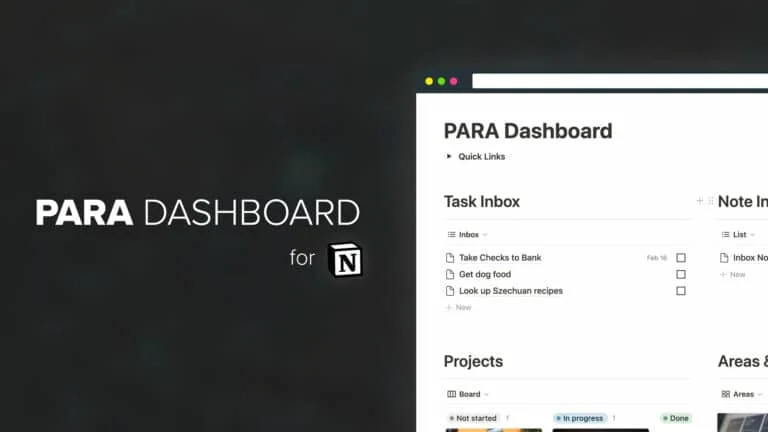 PARA dashboard