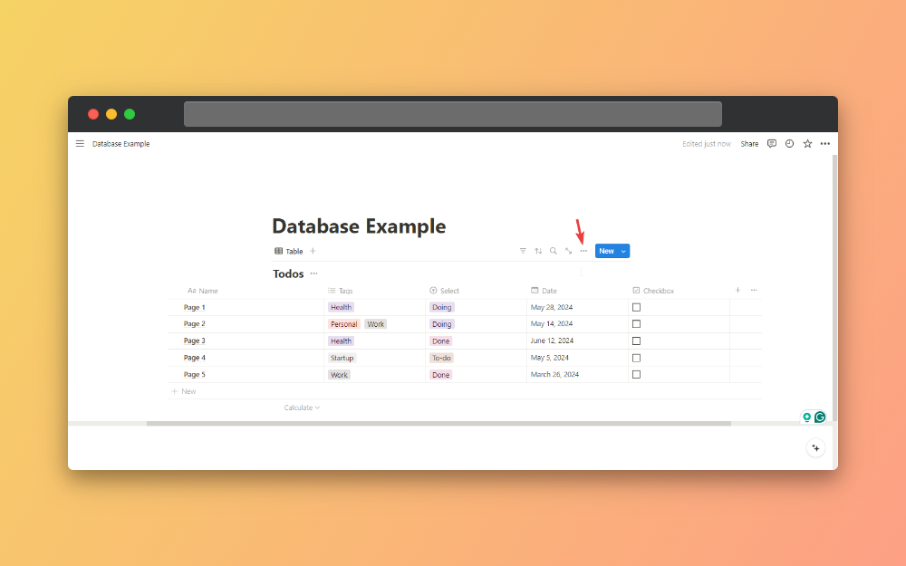 database properties in notion