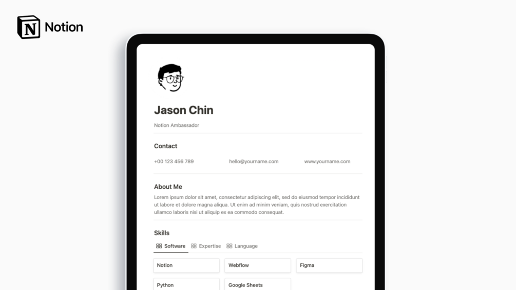 resume template