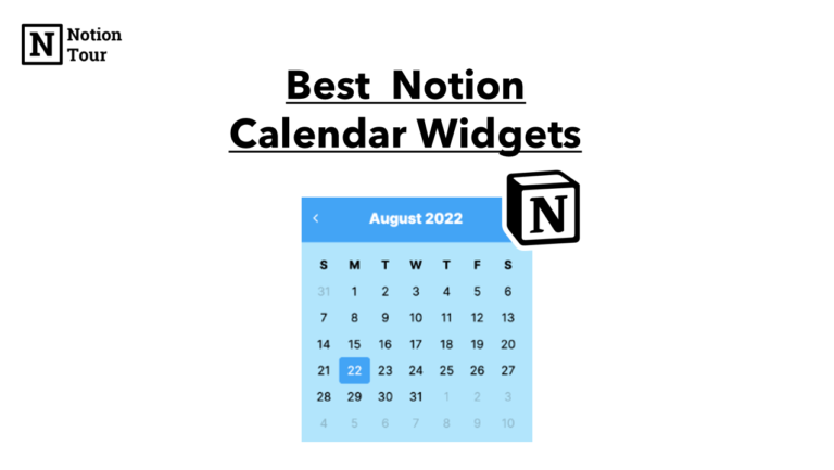 best notion calendar widgets