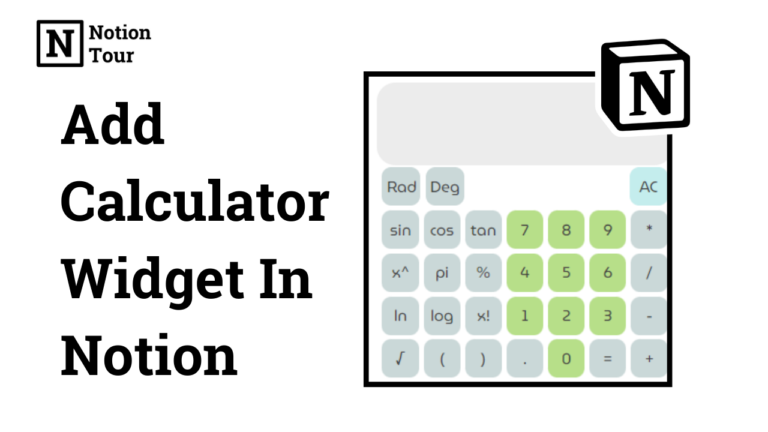 How To Add Calculator in Notion (With Free Widgets)