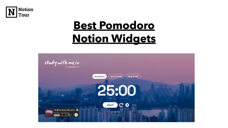 Best Pomodoro Notion widgets