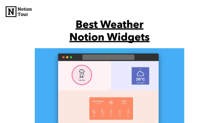 best notion weather widgets