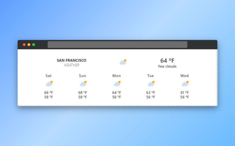 Indify Weather Widget