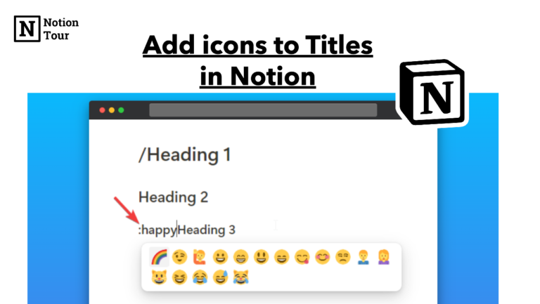 How to Add Icon Next to Title in Notion