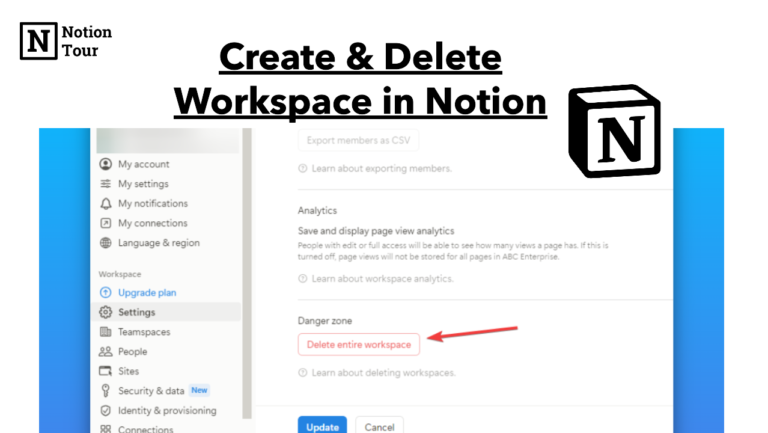 How to Create and Delete a Workspace in Notion