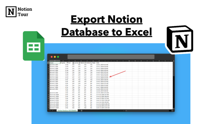 How to Export Notion Database to Excel