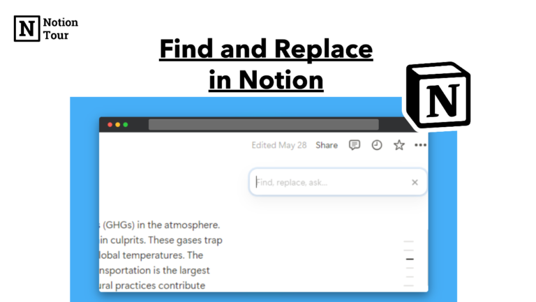 How to Find & Replace in Notion