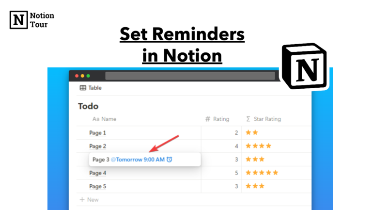 How to Set Reminders in Notion