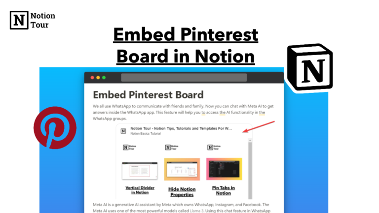 How to embed Pinterest Board in Notion