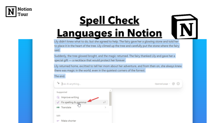 How to Spell Check Languages in Notion