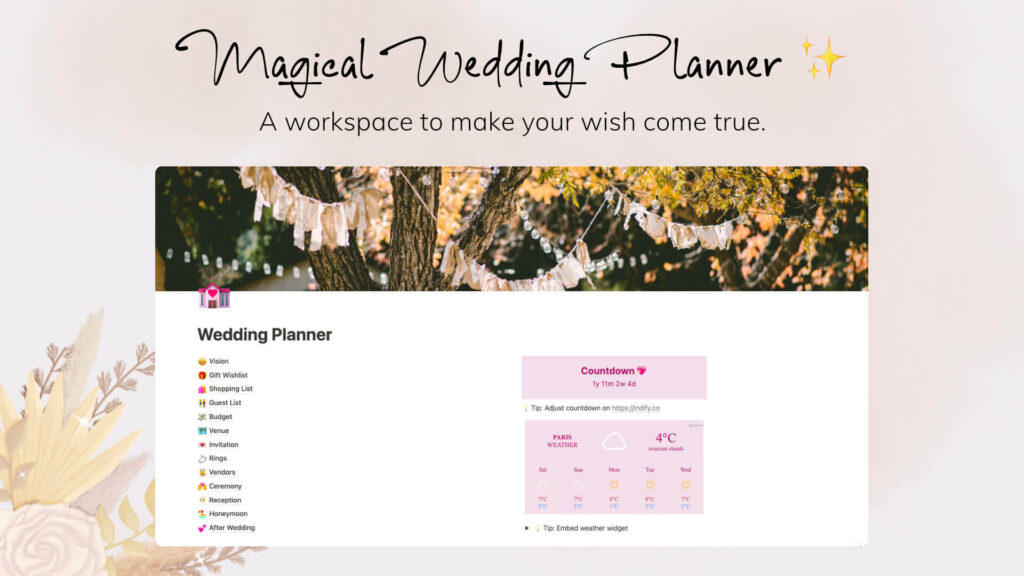 Best Notion Wedding Templates