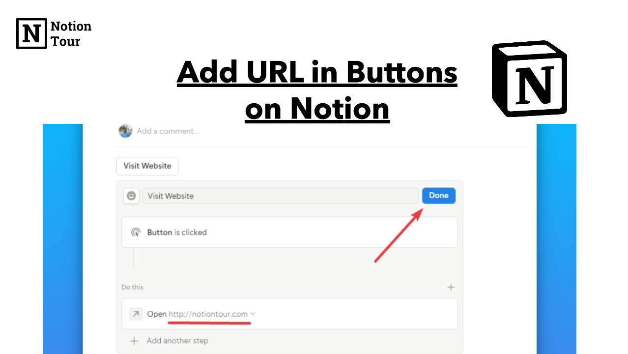 How to Add External URLs in buttons in Notion - Notion Tour