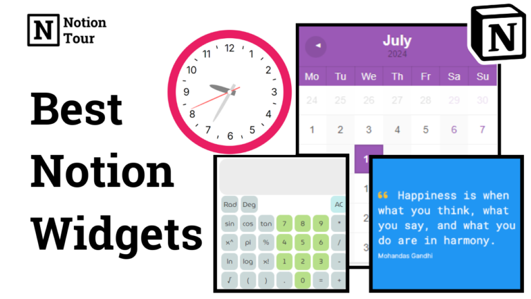 Best Notion Widgets