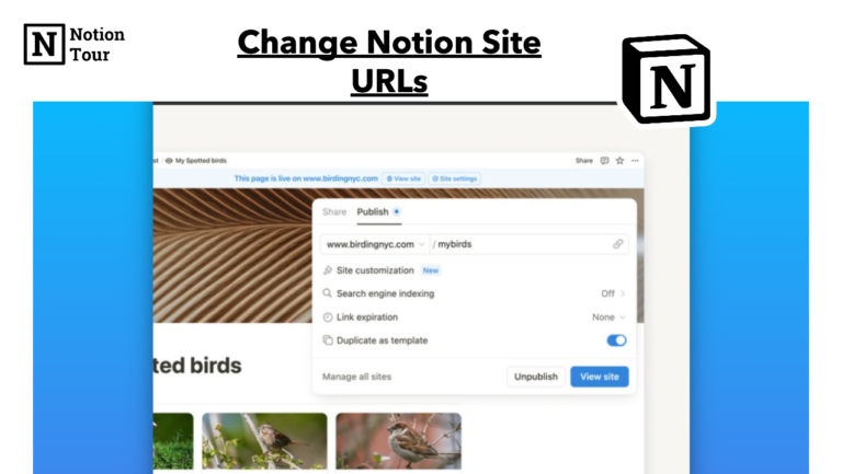 How to Personalize Notion Site URLs