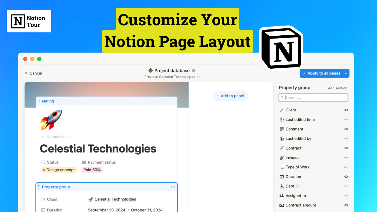 How to Customize Your Notion Page Layout - Notion Tour