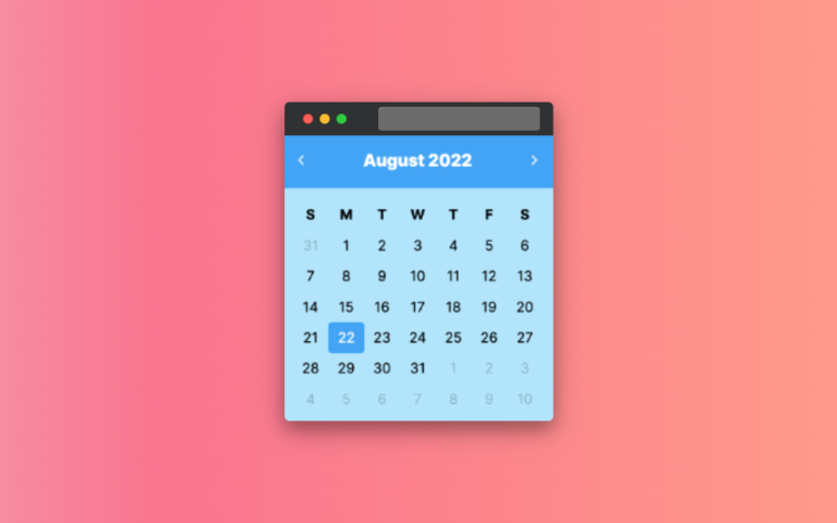 WidgetBox Simple Calendar