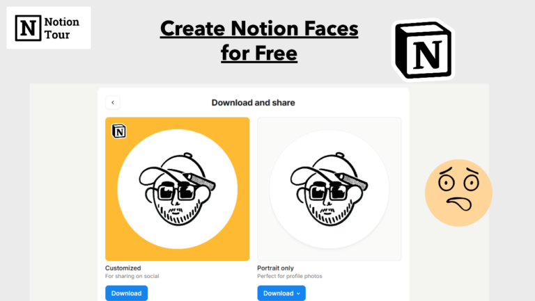 how to create notion faces