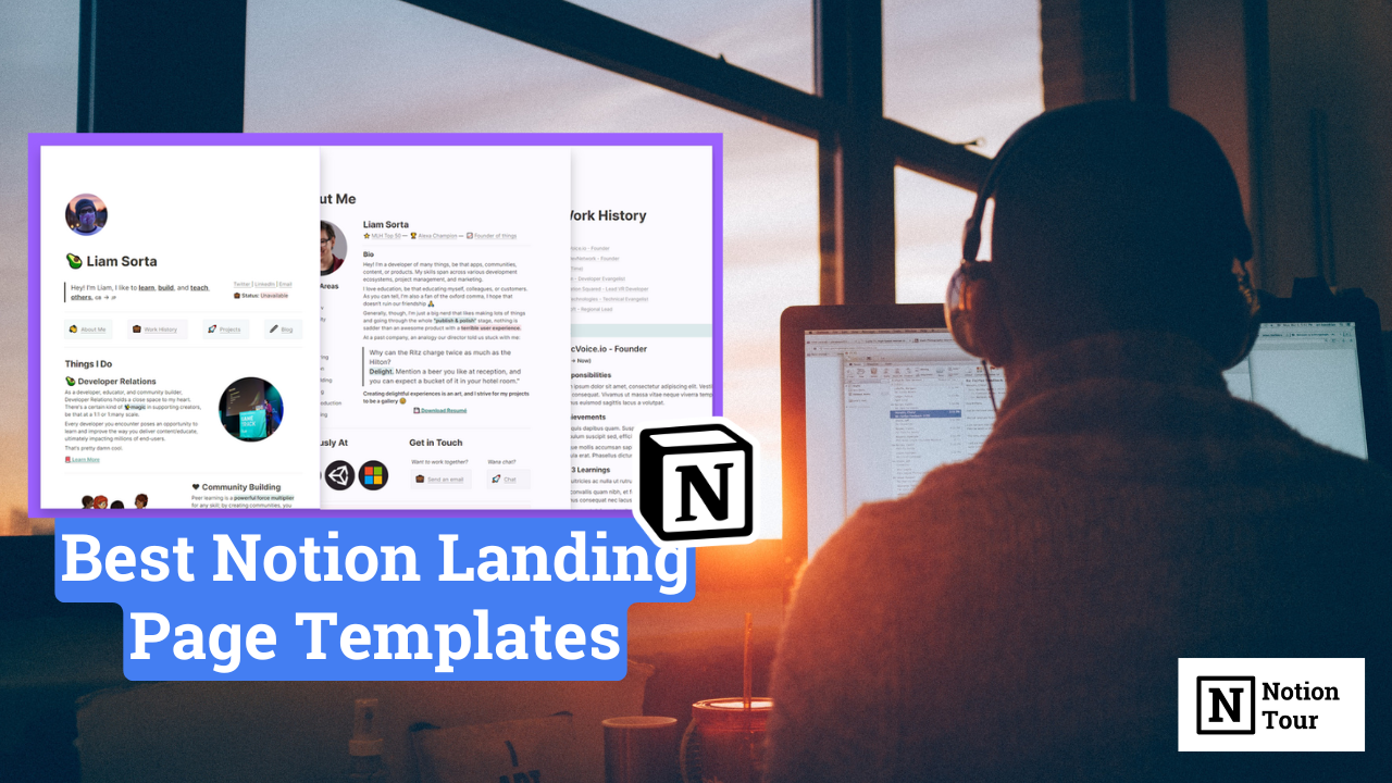 Best Notion Landing Page Templates