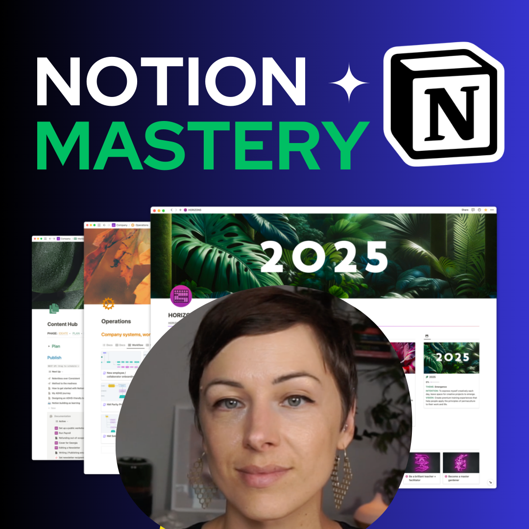 Notion Mastery Course Marie Poulin