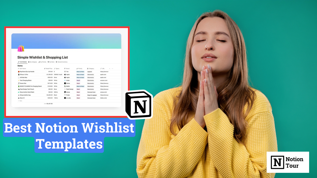 Best Notion Wishlist Templates