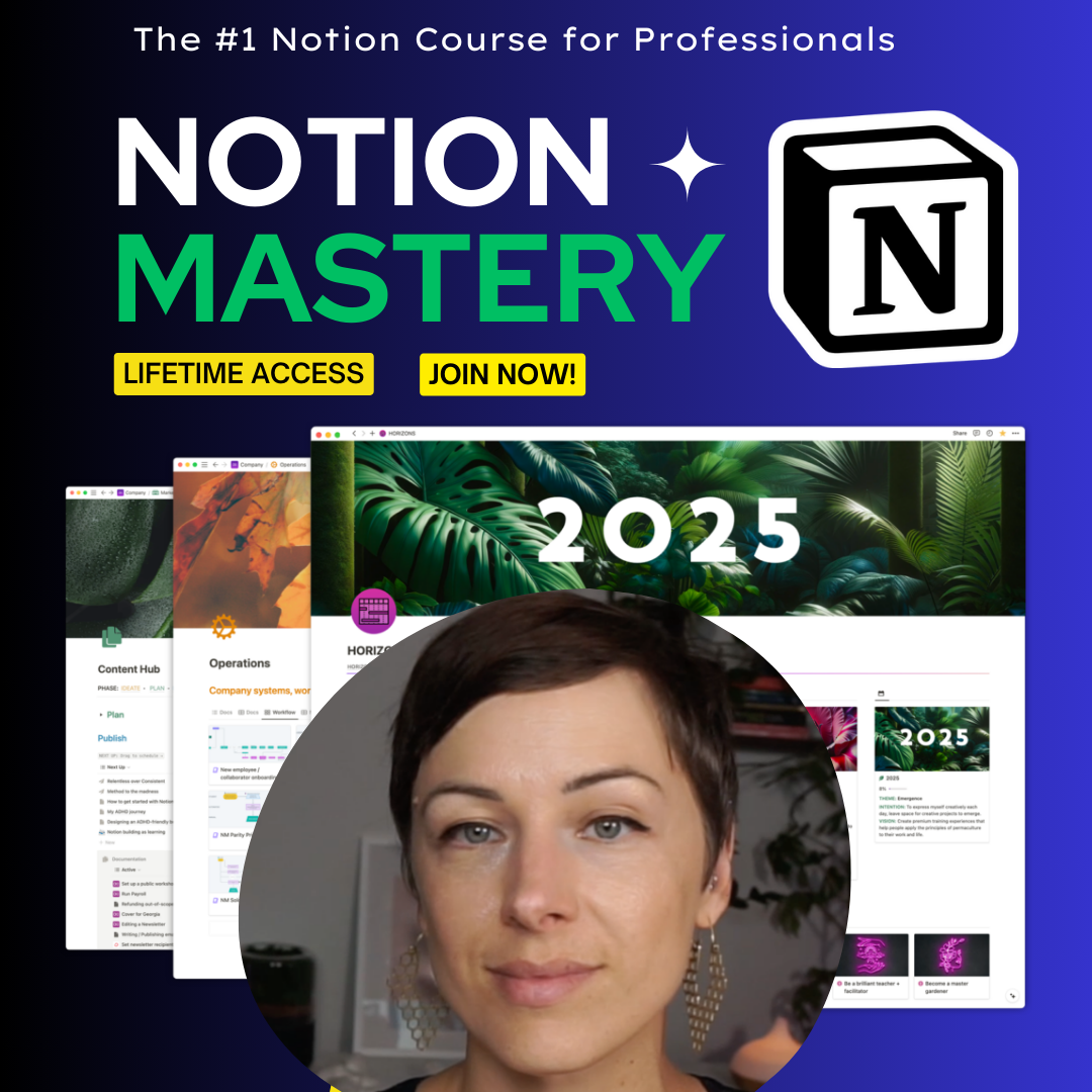 Notion Mastery Course Marie Poulin