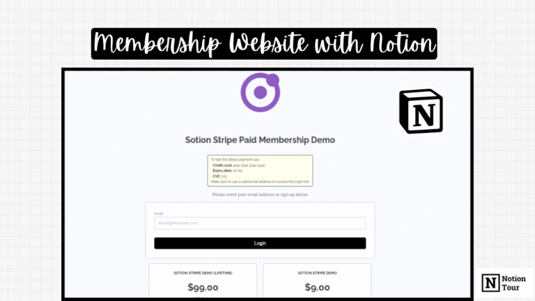 How to create Membership Website with Notion & Sotion
