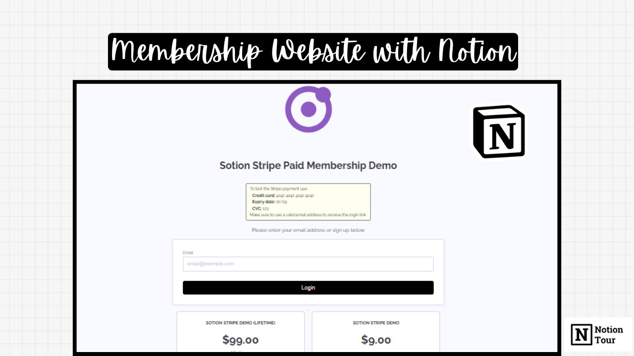 How to create Membership Website with Notion & Sotion