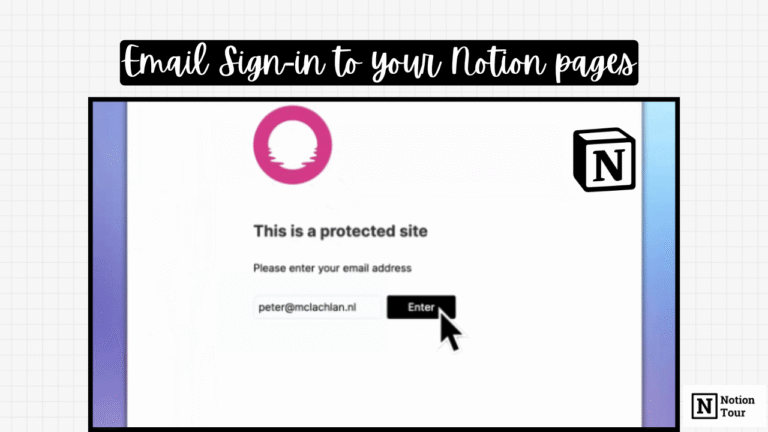 Email Sign-in to your Notion pages
