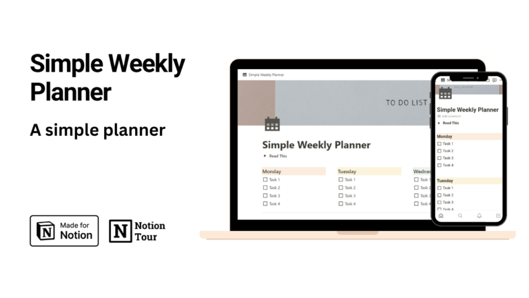 Simple Weekly Planner
